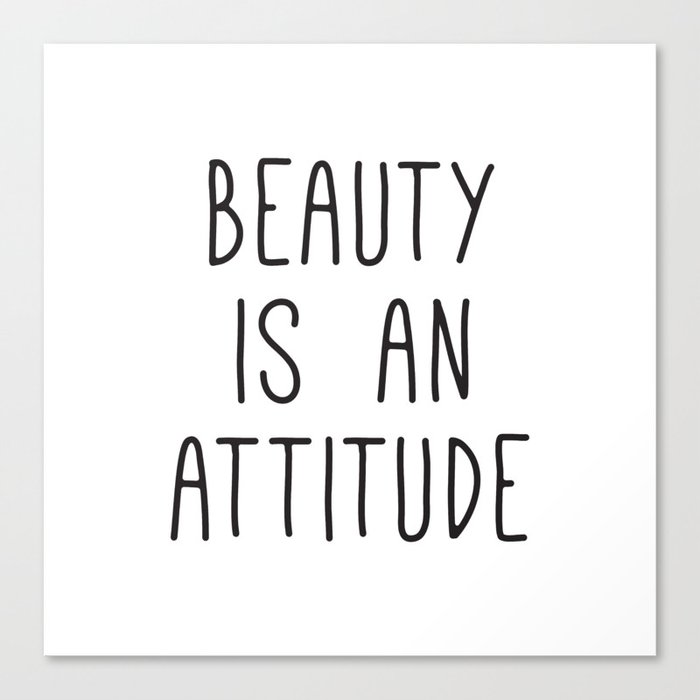 Beauty Is An Attitude Wall Art Large Typography Print