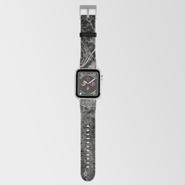 Pittsburgh, USA - Black and White City Map Apple Watch Band