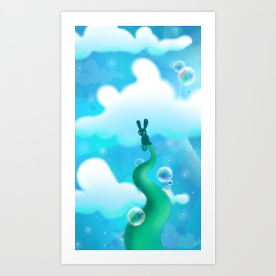Beanstalk Bunny Art Print