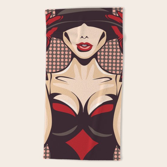 Pop Up Girl Beach Towel