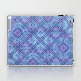 Vibrant Boho Blue and Purple Festival Pattern Laptop Skin