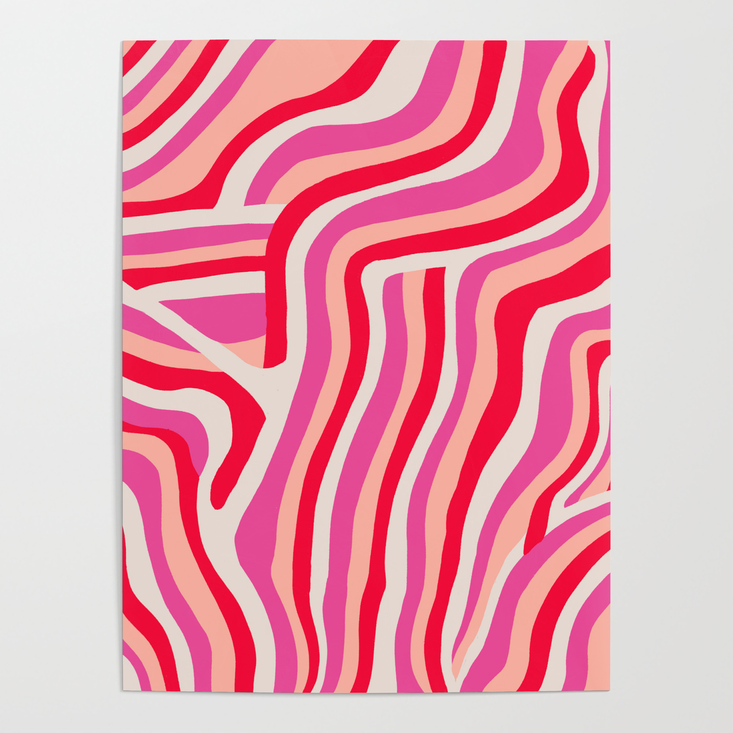 pink zebra stripes Poster