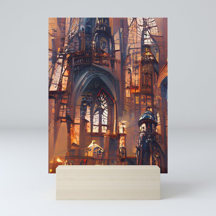 A Dark Gothic Cathedral Mini Art Print