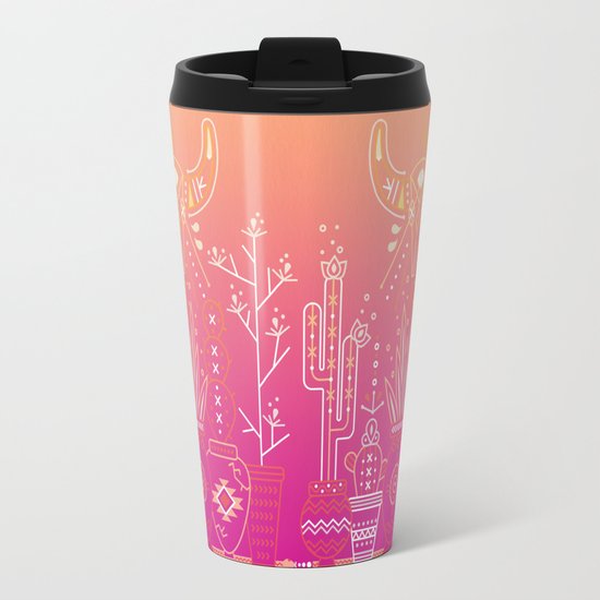 Santa Fe Garden – Pink Sunset Travel Mug