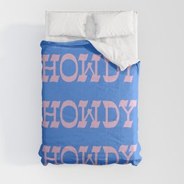 Howdy Howdy! Pink and Blue Comforter