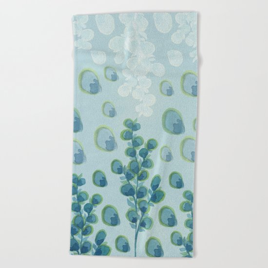 Painted floral Pattern 01 Beach Towel