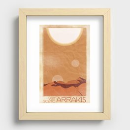 Visit Scenic Arrakis - Distressed Vintage Travel Poster Recessed Framed Print
