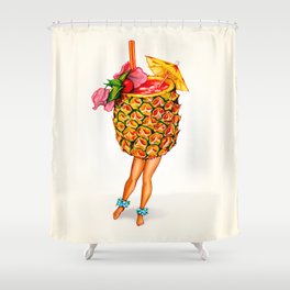Pin-up Shower Curtains to Match Your Bathroom Decor