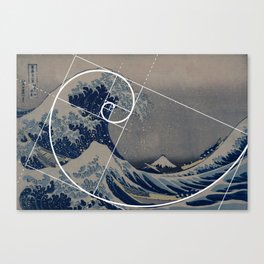 Hokusai Meets Fibonacci Leinwanddruck
