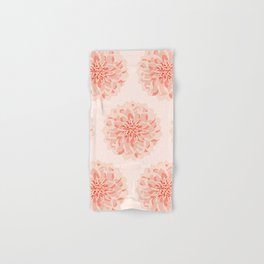 Dahlia - pastel pink dahlia flower art Hand & Bath Towel