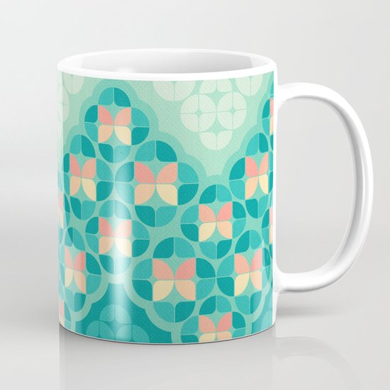 Blue Garden Pattern Mug