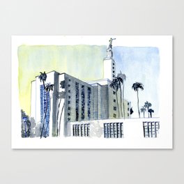 Los Angeles Temple Canvas Print