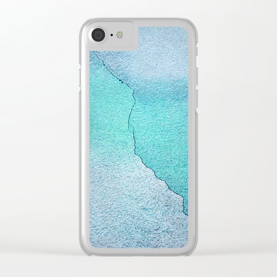 blue wall Clear iPhone Case
