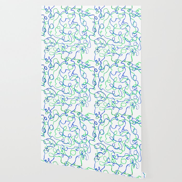 green and blue lines Wallpaper