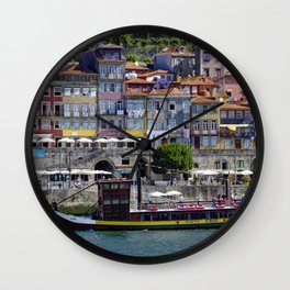 Porto houses, Portugal Wall Clock