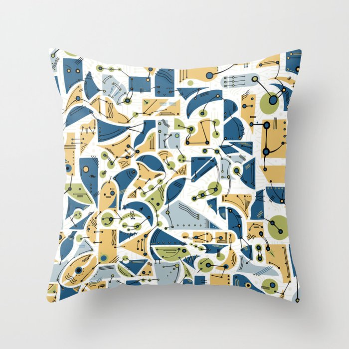 Connection Doodle Throw Pillow