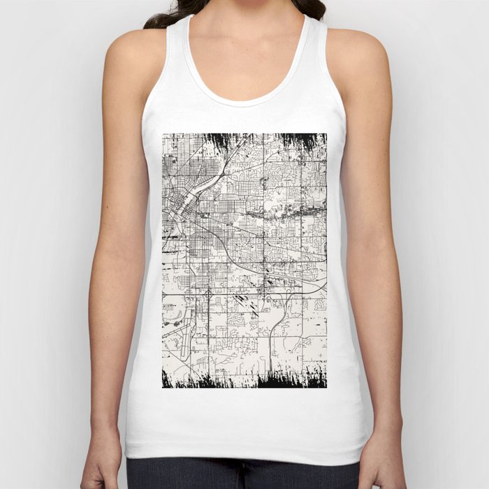 Rockford, USA - Vintage City Map Tank Top