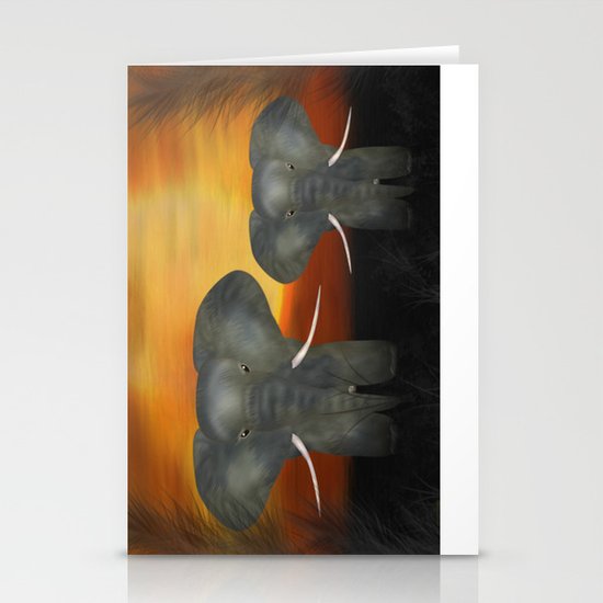 Elephants Stationery Cards