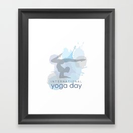 International yoga day workout  Framed Art Print