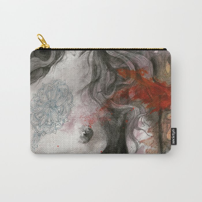 Edit Your Wounds (nude mandala girl erotic drawing) Carry-All Pouch