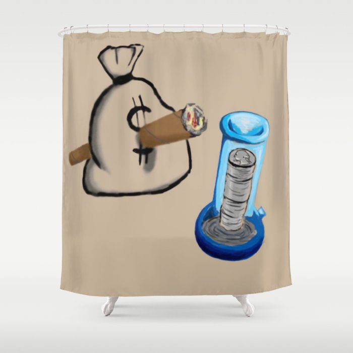 The Cost of Consumption Shower Curtain