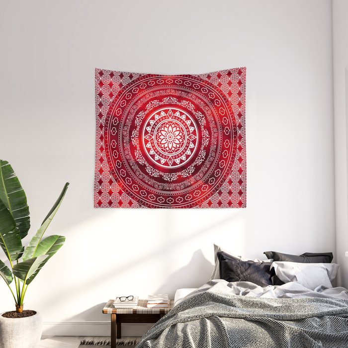 Mandala Scarlet Destiny Spiritual Zen Bohemian Hippie Yoga Mantra  Meditation Wall Tapestry by Inspired Images