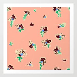 EASY ELEGANCE floral pattern Art Print