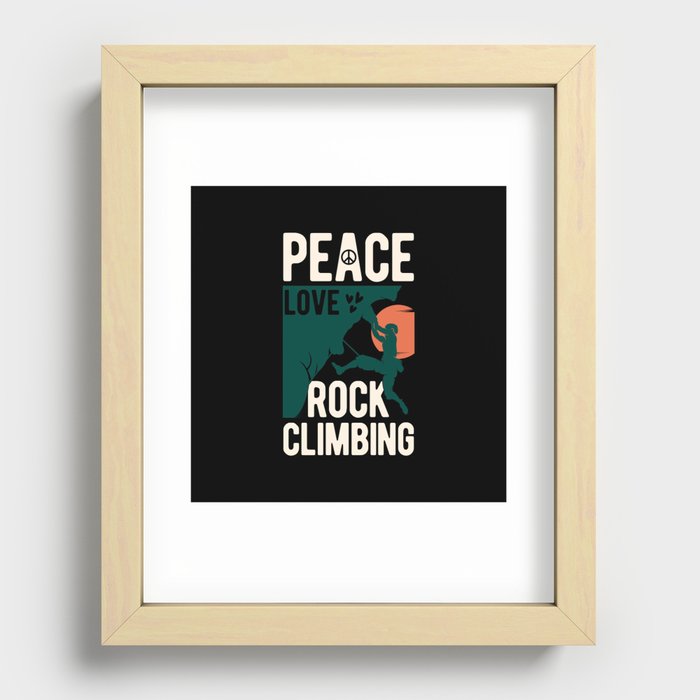 Rock Climbing Recessed Framed Print