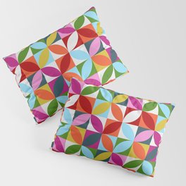 Colorful Retro Pattern Pillow Sham