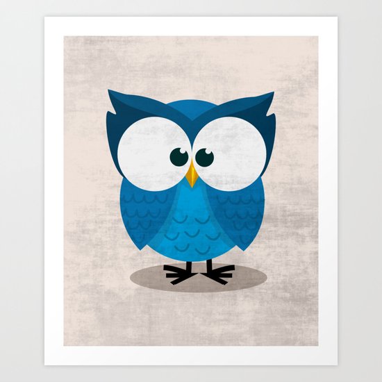 BLUE OWL Art Print