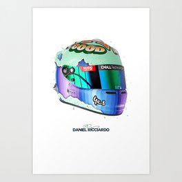 Daniel Ricciardo Helmet Art Print