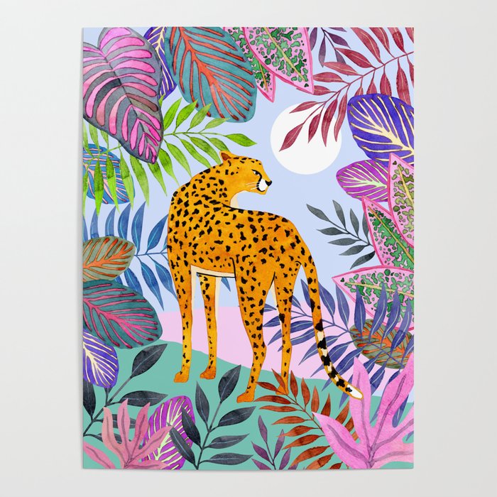  Cheetah in the Jungle Poster