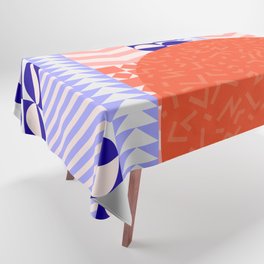 Sunny Sun Day Retro Patterned Abstract Art Tablecloth
