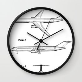 Boeing 777 Airliner Patent - 777 Airplane Art - Black And White Wall Clock | Graphicdesign, 777Airplanepatent, Boeing777Airliner, Black, Boeing, Jetengine, 747, Airplane, White, 777Airplane 