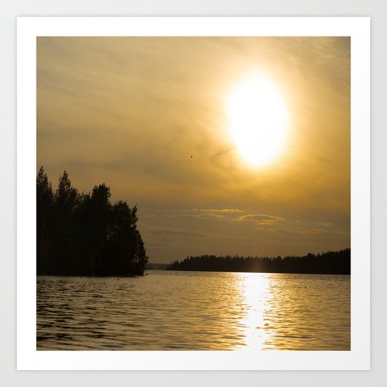 Against The Sun Bridge Art Print