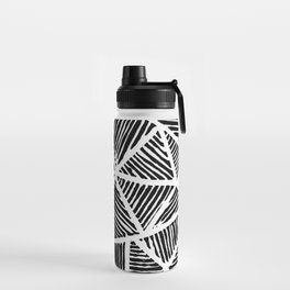 Geometry Black Lines Water Bottle