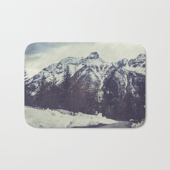 Snow on the Mountains Bath Mat