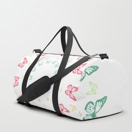 Vivid butterfly kaleidoscope mandala Duffle Bag