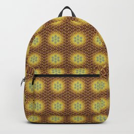 VIRGO sun sign Flower of Life repeat pattern Backpack