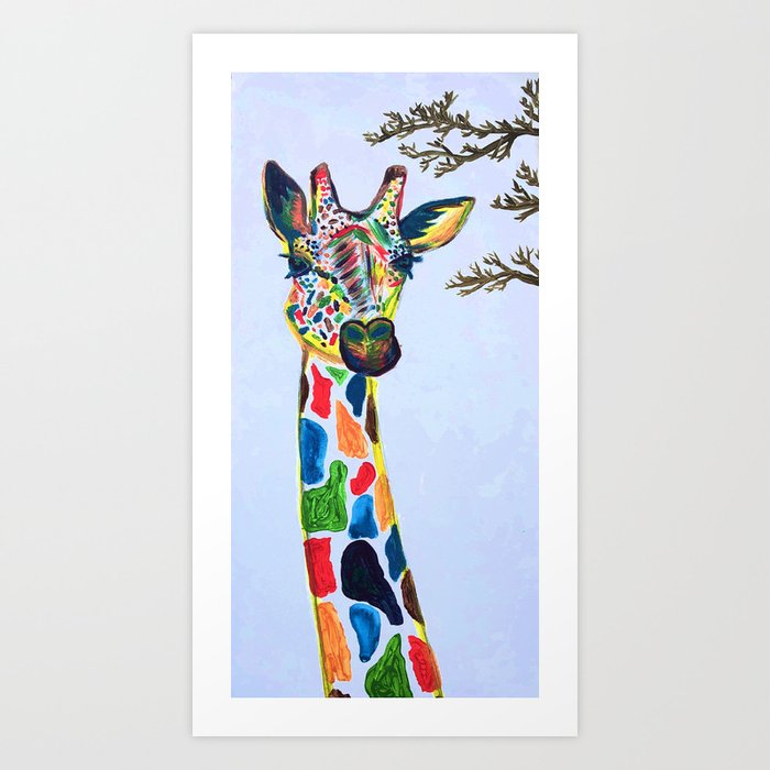 Billy the giraffe Art Print by Pop that Art Studio | Society6