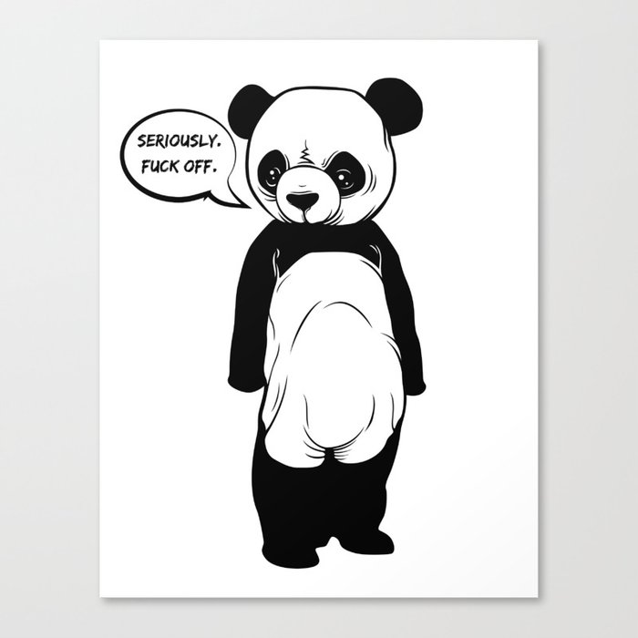 Angry Panda Canvas Print