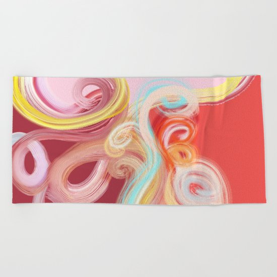 vibrant sea Beach Towel