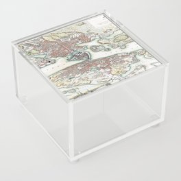 Plan of Stockholm - 1836 Vintage pictorial map Acrylic Box