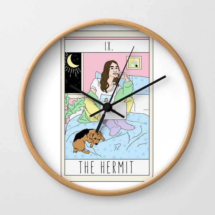 The Hermit Tarot Wall Clock