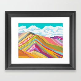 Vinicunca, Rainbow Mountain Framed Art Print