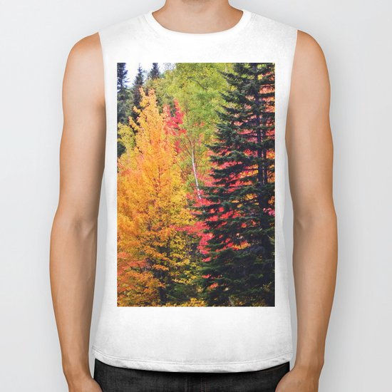 Deep in the Forest (Fall Colors) Biker Tank