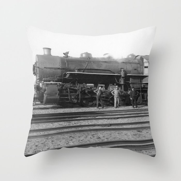 Hump Pusher Train - Lake Shore and Michigan Southern Railroad - 1912 Throw Pillow