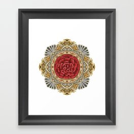 Carnation Mandala Framed Art Print