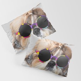 Cool Shih Tzu dog with sunglasses Pillow Sham