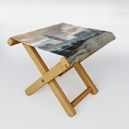 Great Britain Photography - Westminster Bridge In The Evening Folding Stool